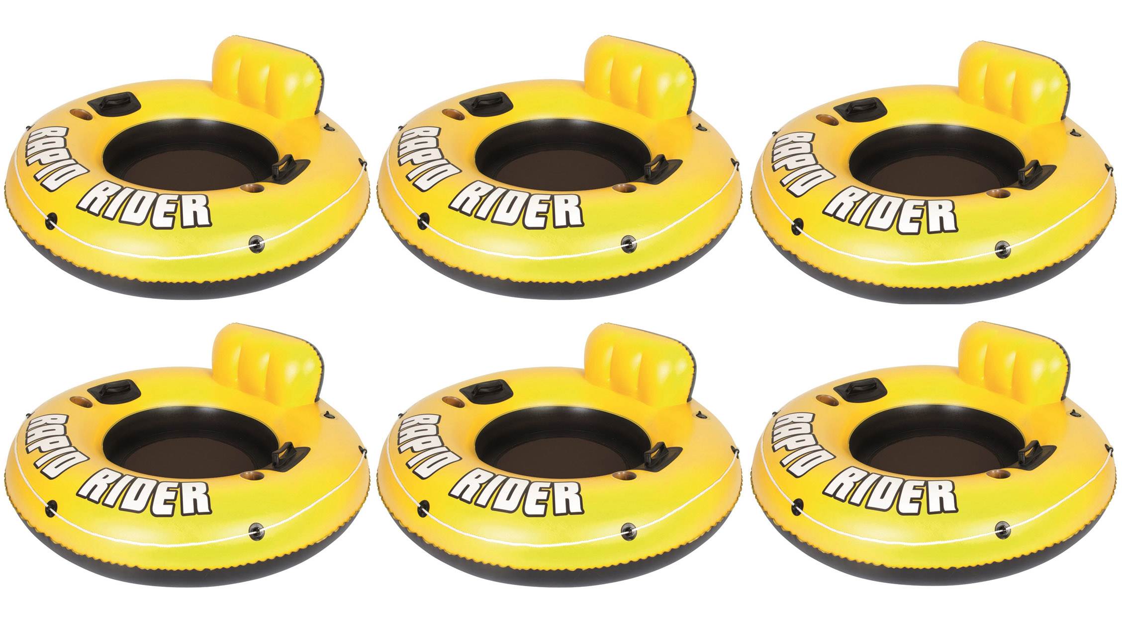 Bestway Rapid Rider 53" Raft Tubes With Handles/Cup Holders, 6-Pack | 43116E