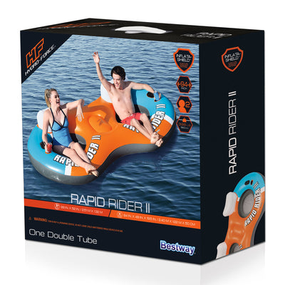 Bestway Rapid Rider Inflatable 2 Person River Raft Tube, Color May Vary (2 Pack)
