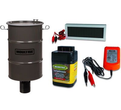 Moultrie 30 Gallon Pro-Hunter Hanging Deer Feeder w/ 6V Battery & Solar Panel