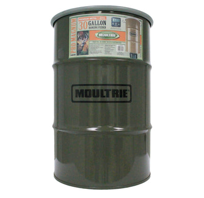 MOULTRIE 30 Gallon Pro Magnum Hanging Deer Feeder w/ 6V Battery & Solar Panel