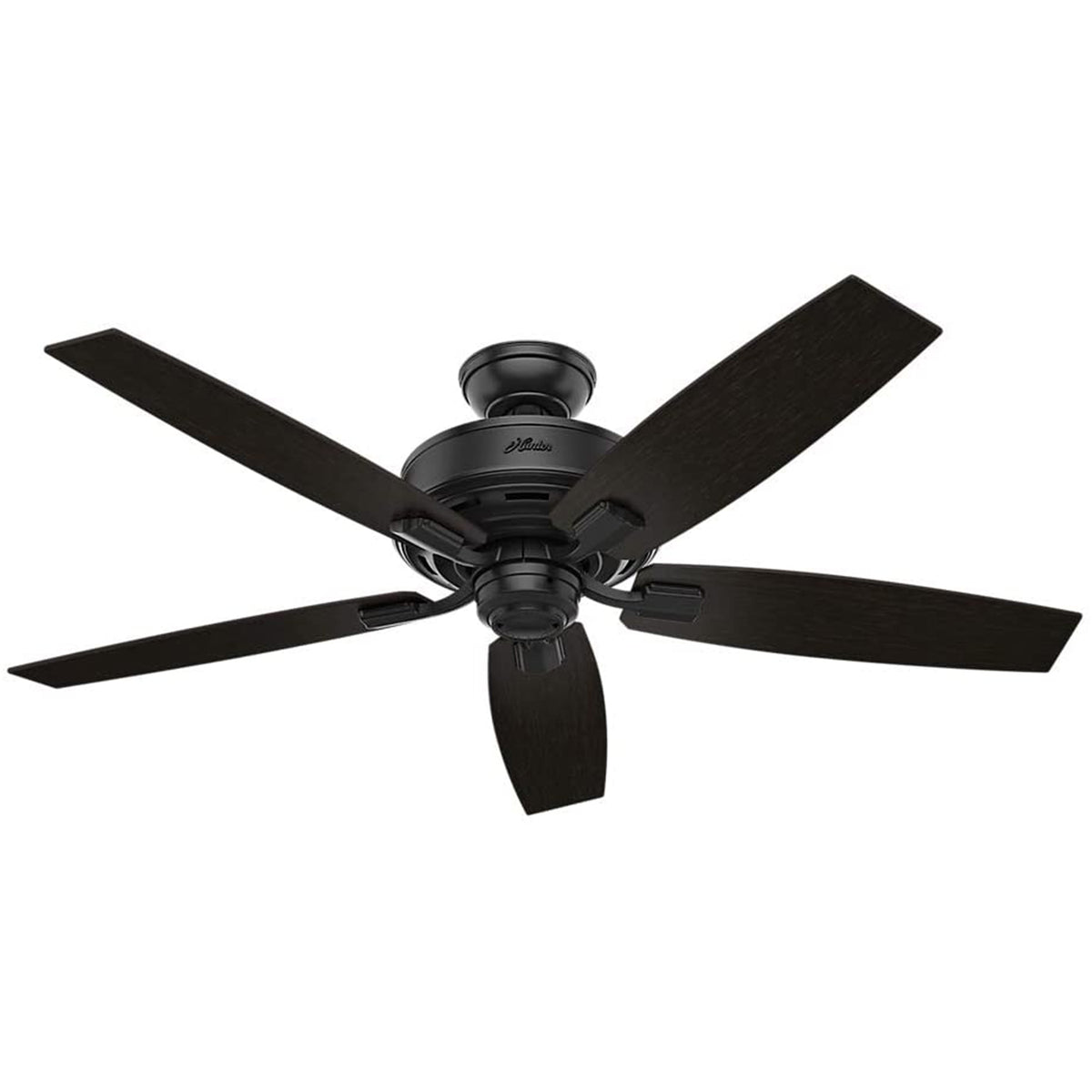 Hunter Bennett 52" Ceiling Fan w/ LED Lights and Remote , Matte Black (Open Box)