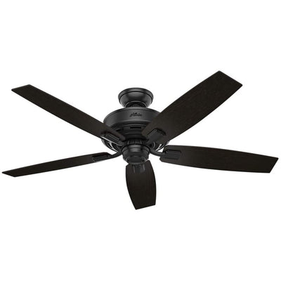 Hunter Bennett 52" Ceiling Fan w/ LED Lights and Remote , Matte Black (Open Box)