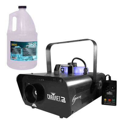 CHAUVET Hurricane H1301 Pro Fog/Smoke Machine + 1 Gallon FJU Fog Fluid & Remote - VMInnovations