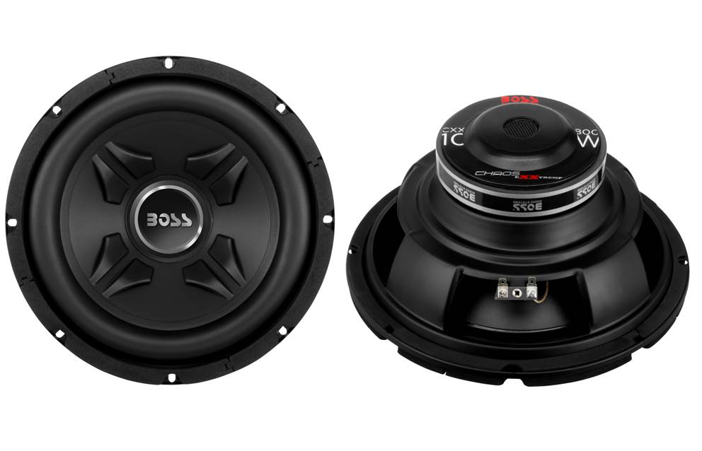 2 Boss CXX10 10" 1600W Car Audio Power Subwoofer Sub & Mono Amplifier & Amp Kit