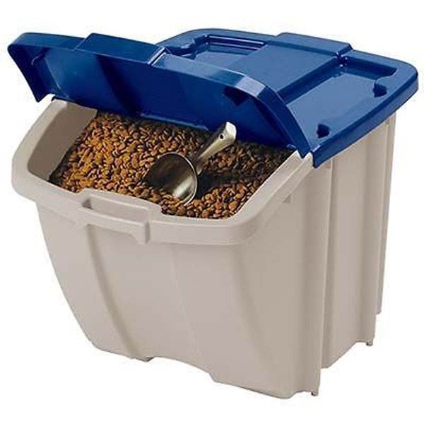 Suncast Storage Trend 18 Gallon / 72 Quart Stacking Tote Bin, Blue (Open Box)