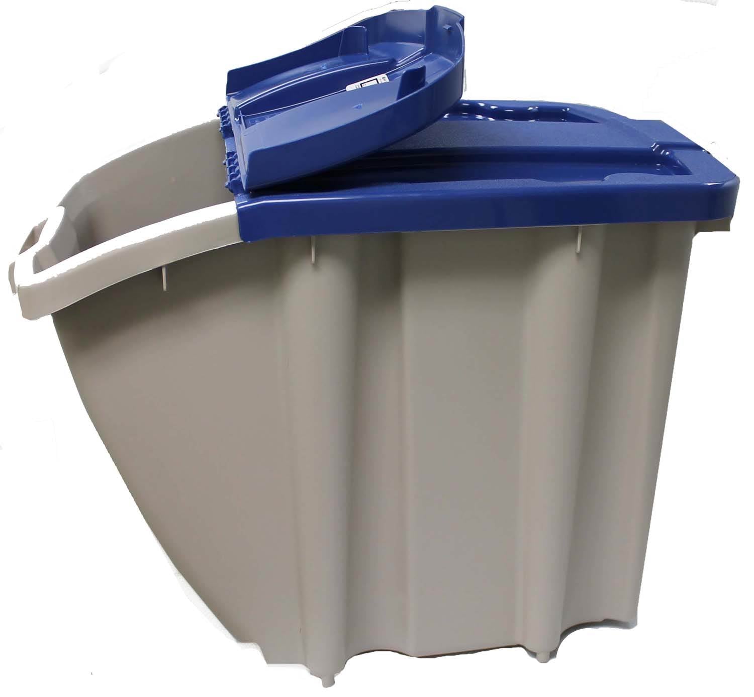 Suncast Storage Trend 18 Gallon / 72 Quart Stacking Tote Bin, Blue (Open Box)