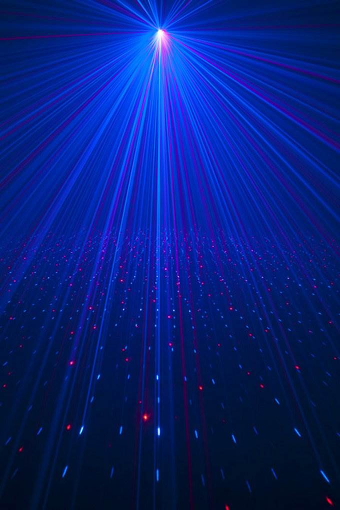 AMERICAN DJ Micro Royal Galaxian Red Blue Mini Laser Multi-Beam Light - Open Box
