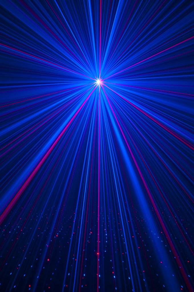 AMERICAN DJ Micro Royal Galaxian Red Blue Mini Laser Multi-Beam Light - Open Box