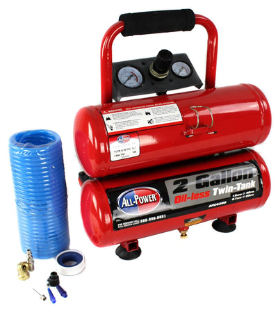 All Power 2 Gallon 100 PSI Electric Portable Air Compressor Tank (Open Box)