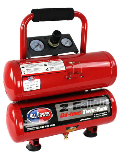 All Power 2 Gallon 100 PSI Electric Portable Air Compressor Tank (Open Box)