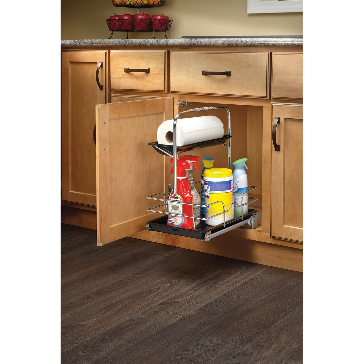 Rev-A-Shelf 544-10C-1 Undersink Base Cabinet Slide Out Cleaning Caddy (Open Box)