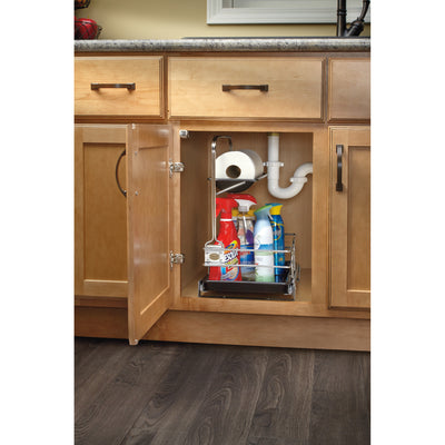 Rev-A-Shelf 544-10C-1 Undersink Base Cabinet Slide Out Cleaning Caddy (Open Box)