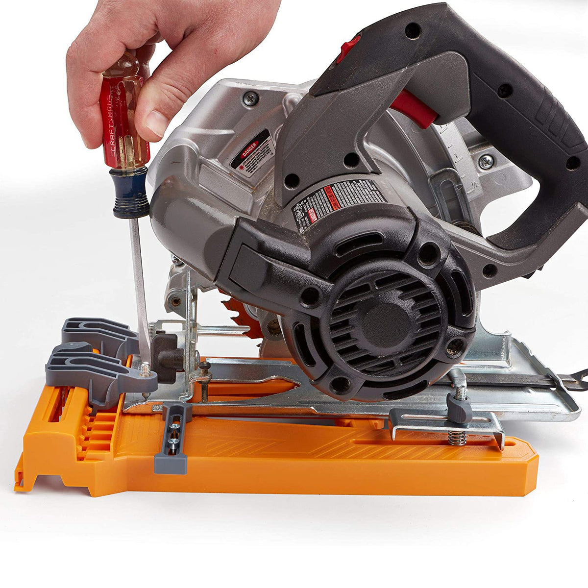 Bora Tool Circular Saw Sled Low Profile Clamp Edge Guide Plate, Orange(Open Box)