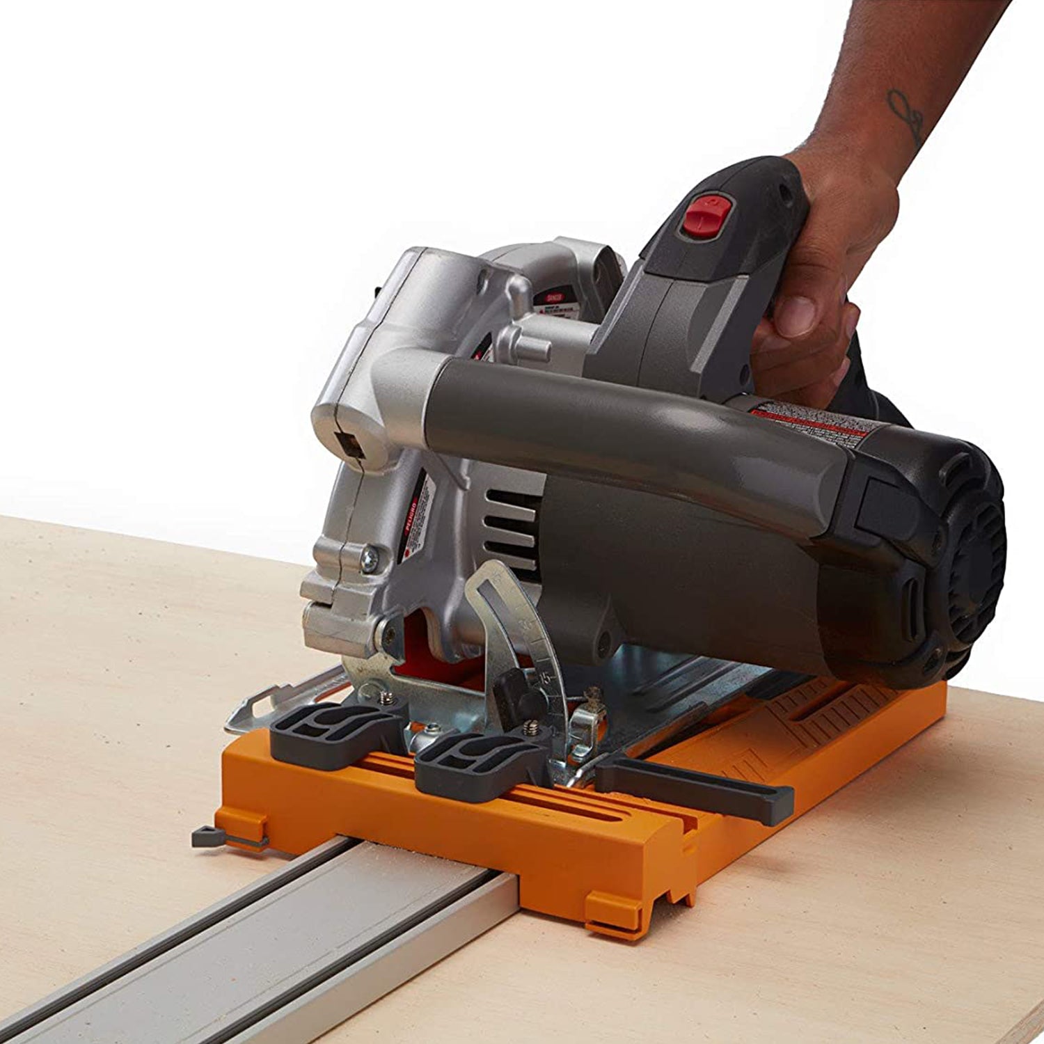 Bora Tool Circular Saw Sled Low Profile Clamp Edge Guide Plate, Orange(Open Box)