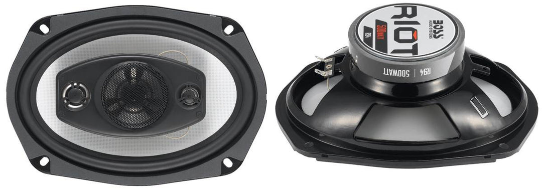 2) Boss R94 6x9" 500W 4 Way Car & 2) 6.5" 300W 3 Way Speakers & 200W 2-Ch Amp