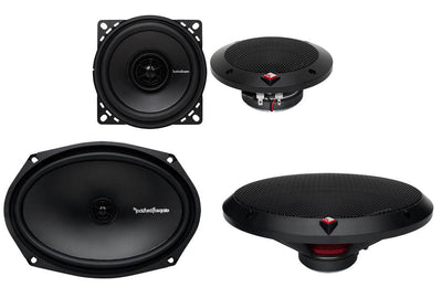 2) Rockford Fosgate R14X2 4" 60W + 2) R169X2 6x9" 130W 2-Way Car Audio Speakers