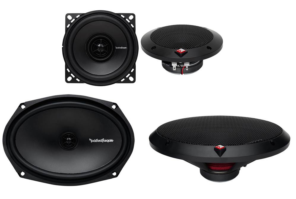 2) Rockford Fosgate R14X2 4" 60W + 2) R169X2 6x9" 130W 2-Way Car Audio Speakers