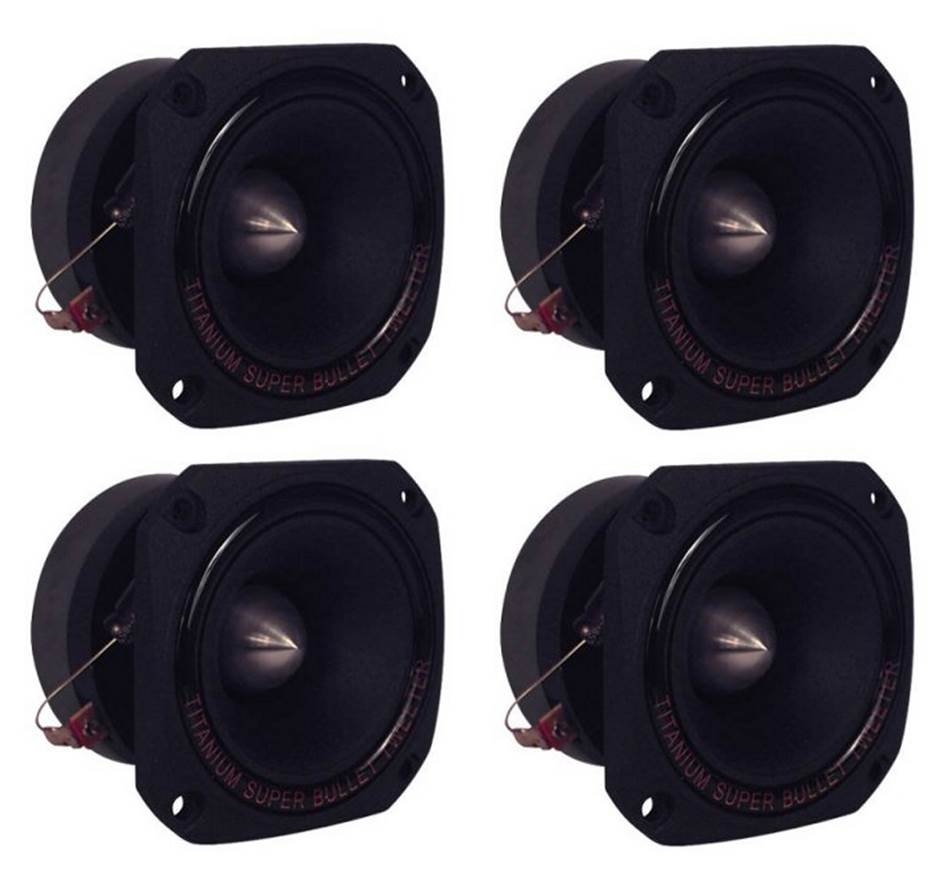 Pyramid TW44 1" 1200W Heavy Duty Titanium Dome Bullet Car Super Tweeters - VMInnovations
