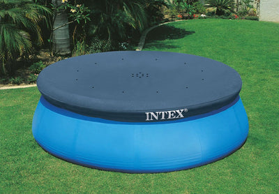 Intex 120V Quick-Fill Air Pump, 10ft Easy Set Pool Cover & Easy Set 10ft Pool - VMInnovations