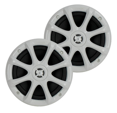 2) New Kicker KM6200W 6" 195 Watt 2-Way Marine Coaxial Audio Speakers KM6200