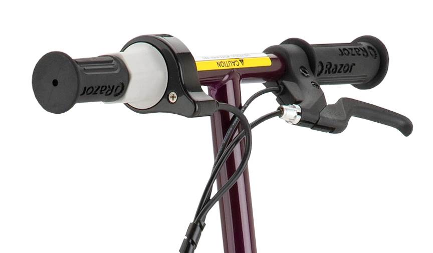 Razor E100 Kids Motorized 24V Electric Ride-On Scooter Includes a Helmet, Purple