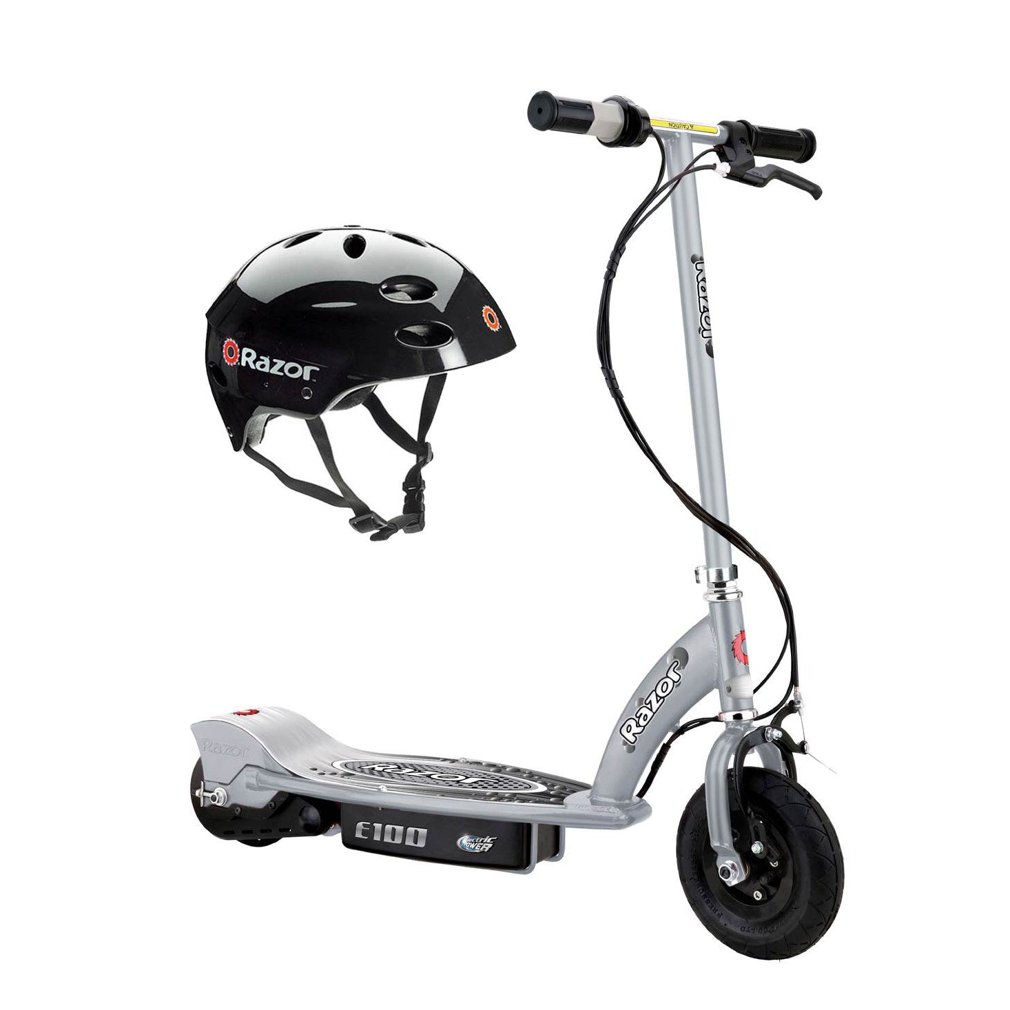 Razor E100 Kids Motorized 24 Volt Electric Powered Ride On Scooter with Helmet