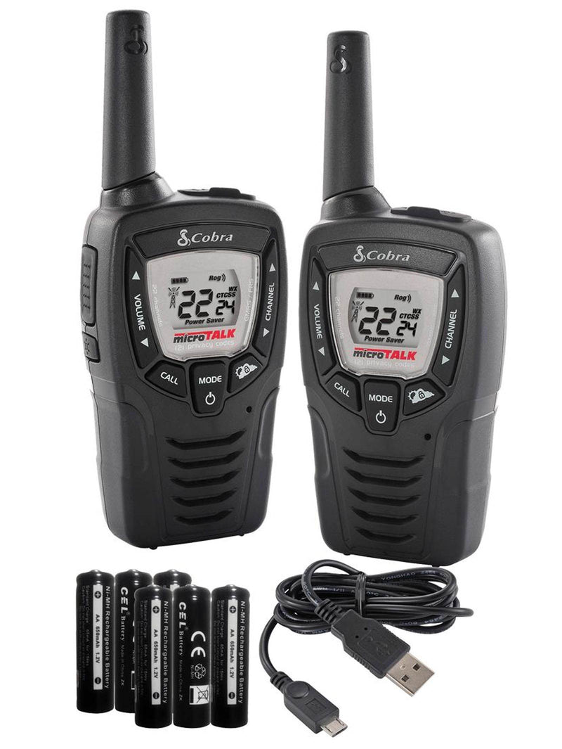 4 COBRA CXT345 MicroTalk 23 Mile FRS/GMRS 22 Channel Walkie Talkie 2-Way Radios