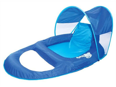 SwimWays Spring Float Recliner Pool Lounge Chair w/ Sun Canopy (3-Pack) | 13022
