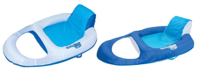 SwimWays Spring Float Recliner Floating Pool Lounge Chair (2 Pack) | 13018