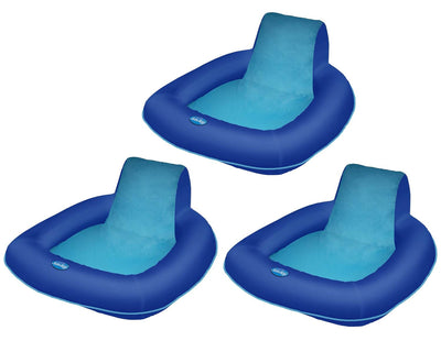 SwimWays Spring Float SunSeat Floating Pool Lounge Chair (3-Pack)
