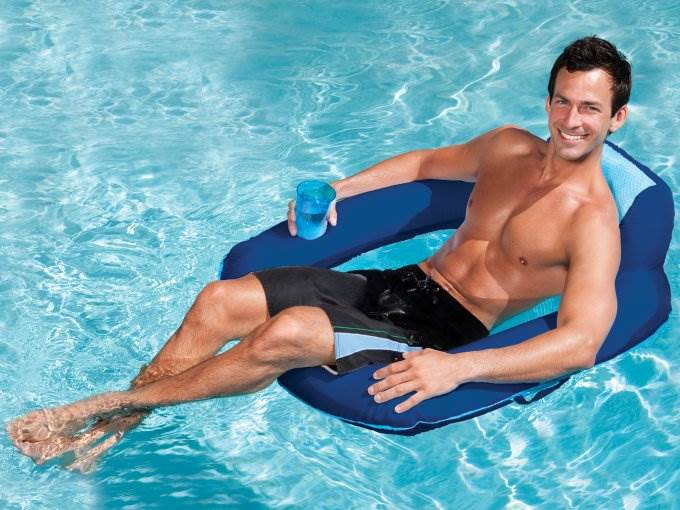 SwimWays Spring Float SunSeat Floating Pool Lounge Chair (3-Pack)
