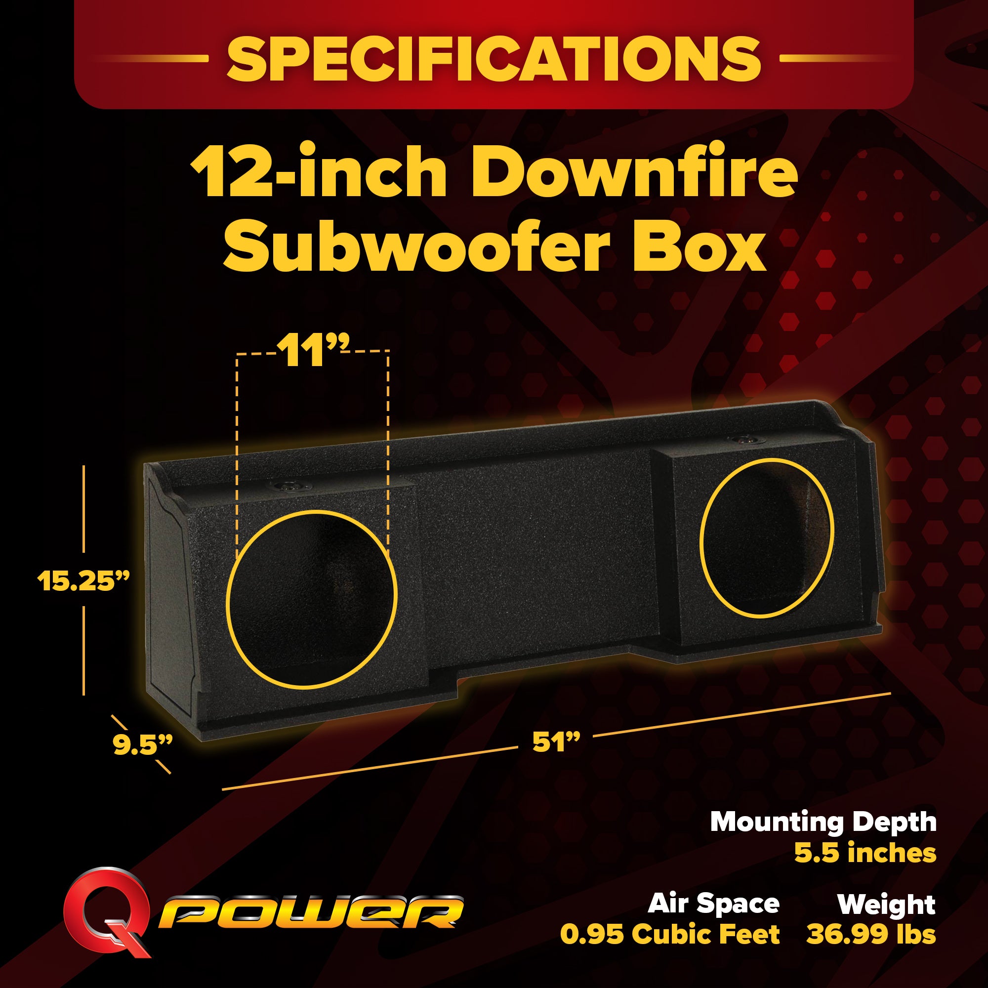 Q-Bomb GMC Chevy Silverado Ext Cab '99-06 Dual Two 12" Sub Box (Open Box)