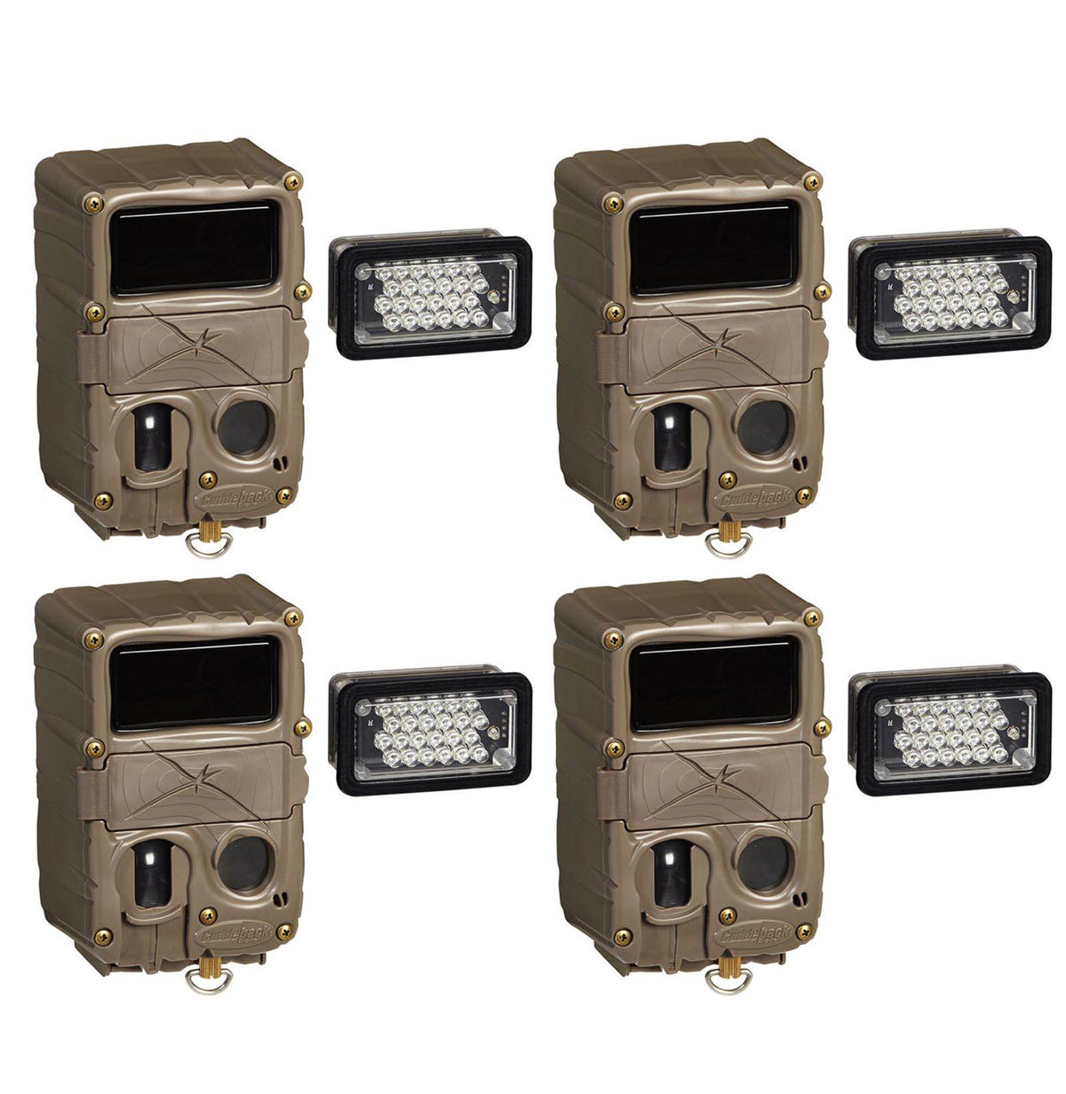 (4) CUDDEBACK C23 Black Flash No Glow & Long Range IR Trail Game Cameras | 20MP