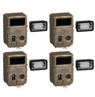 (4) CUDDEBACK C23 Black Flash No Glow & Long Range IR Trail Game Cameras | 20MP