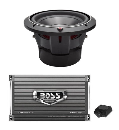 Rockford Fosgate 10" 1000W Car Audio Subwoofer and 1500W MONO Amplifier