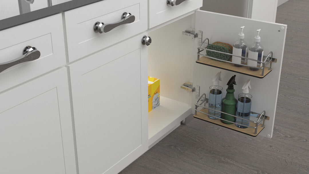 Rev-A-Shelf Base Cabinet Heavy Duty Door Mounted Storage Organizer, 54DS-14-1