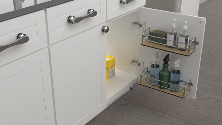 Rev-A-Shelf Base Cabinet Heavy Duty Door Mounted Storage Organizer, 54DS-14-1
