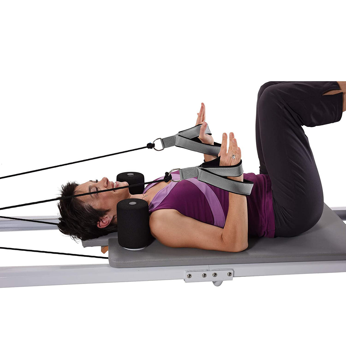 Stamina Products AeroPilates Double Loop Hand & Foot Strap Pair with Bag, Gray