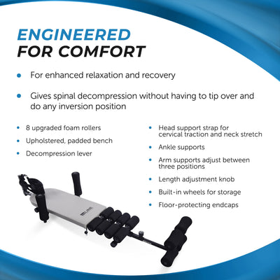 Stamina Products 55-1408 Inline Back Stretch Decompression Bench w/ Traction