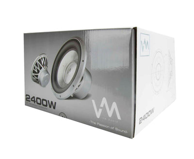 2) VM Audio Elux 12" Subs 4800W + Pyramid 3000W Amp + Wiring Kit + Capacitor