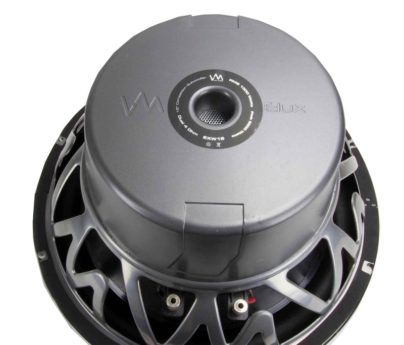 2) VM Audio EXW15 Elux 15" Car Subwoofer Subs 5200W + Boss Amp Mono Amplier