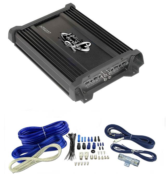 LANZAR HTG237 1000W 2 Channel Car Digital Amplifier Power Stereo MOSFET+Amp Kit