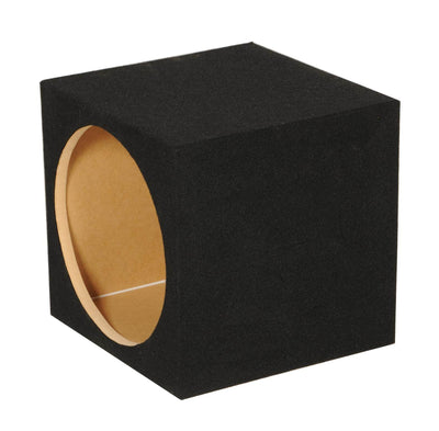 Q-POWER 12" Single Sealed Car Subwoofer Sub Enclosure 13.25 x 13 x 13 (Open Box)