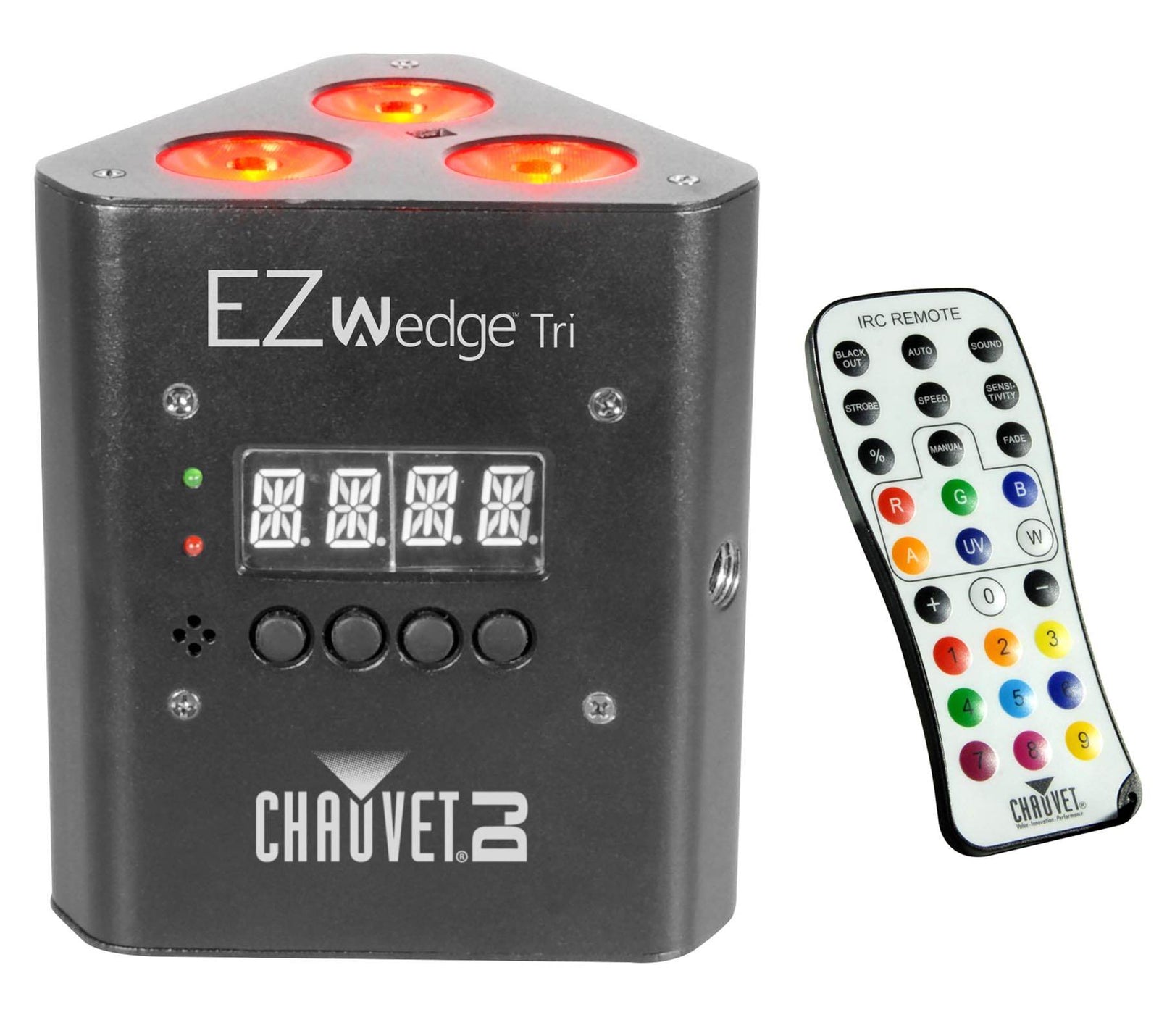 NEW! CHAUVET EZWedge Tri DJ Tri-Color Dimmable LED Light Effect w/ IRC Remote - VMInnovations