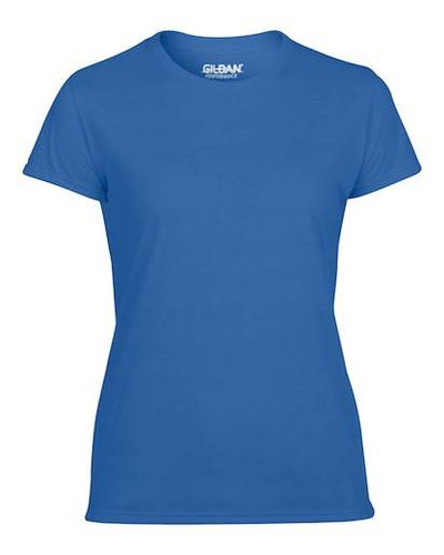 4) Gildan Missy Fit Womens Medium M Adult Performance Short Sleeve T-Shirt Blue