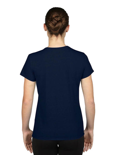 Gildan Missy Fit Women's X-Small Adult Short Sleeve T-Shirt, Navy (4 Pack)