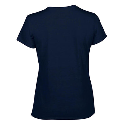Gildan Missy Fit Women's Large Adult Short Sleeve T-Shirt, Navy (4 Pack)