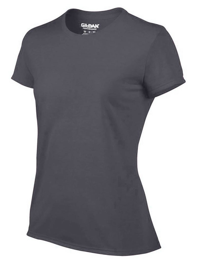 Gildan Missy Fit Womens Large Adult Short Sleeve T-Shirt, Charcoal (4 Pack)