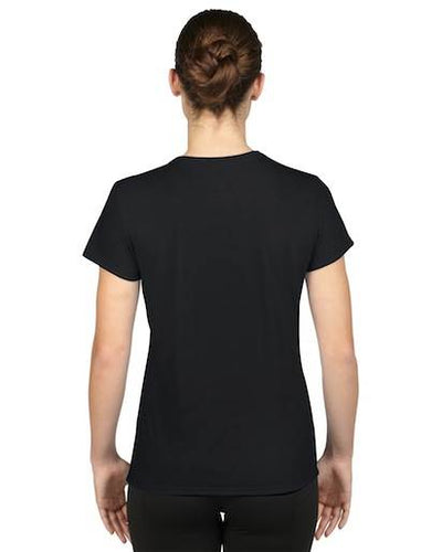 4) Gildan Dry Fit Womens Xlarge XL Adult Performance Short Sleeve T-Shirt Black - VMInnovations