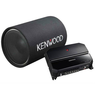 Kenwood P-W130TB 12" 1200 Watt Bass Tube Subwoofer + Amp (Missing Brackets)